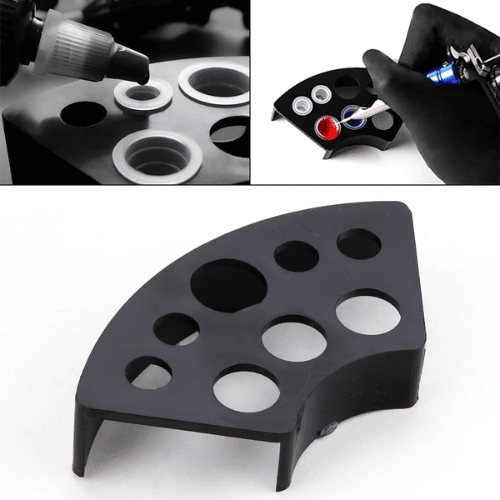 Black 8-Hole Tattoos Ink Cup Holder
