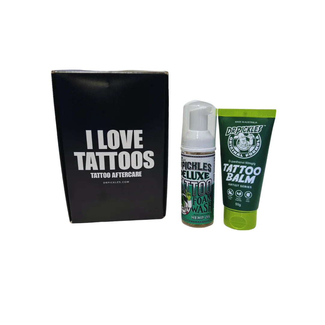 Dr. Pickles I Love Tattoos After Care Box - 50ml Foam & 50g Balm