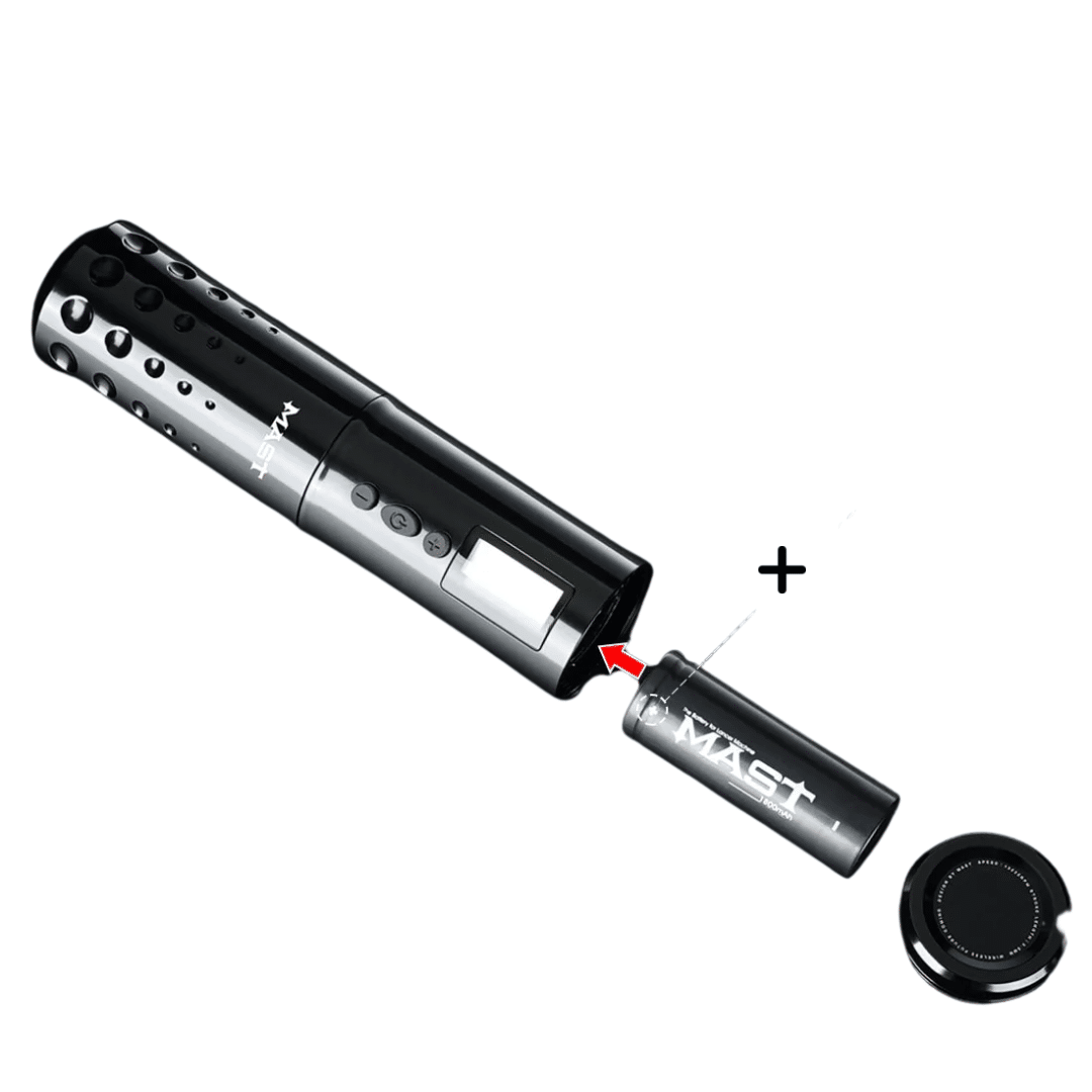 Mast Lancer Wireless Rotary Tattoo Machine - Replaceable Wireless Batteries