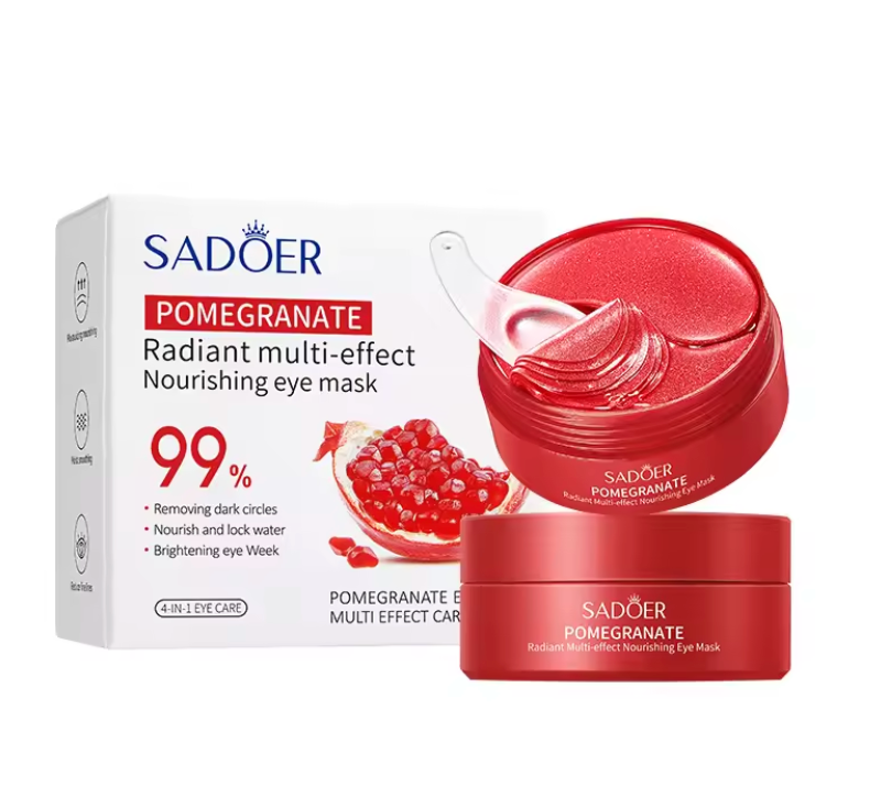 SADOER Red Pomegranate Collagen Eye Mask – 60 Pcs