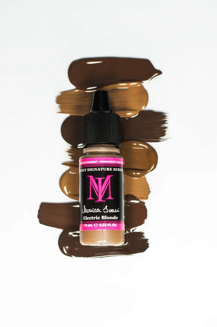 Monica Ivani Electric Blonde PMU pigment colour swatch cosmetic tattoo ink