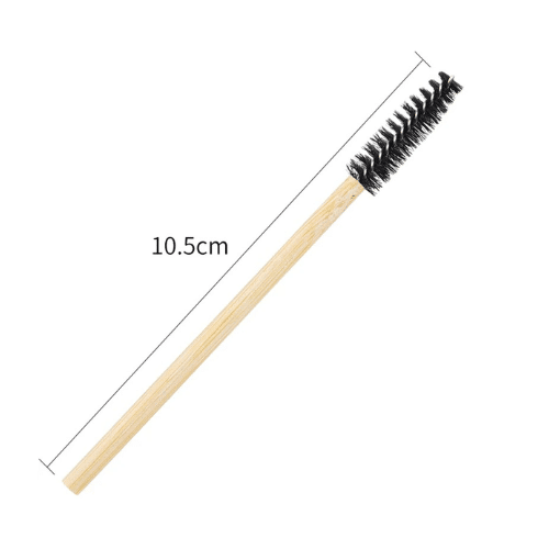 Black Eco-Friendly Bamboo Eyebrow Brush / Mascara Wand  / Spoolies (50pcs)