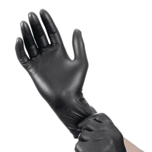 Black Grip Thick Biodegradable Latex Gloves (100pcs)