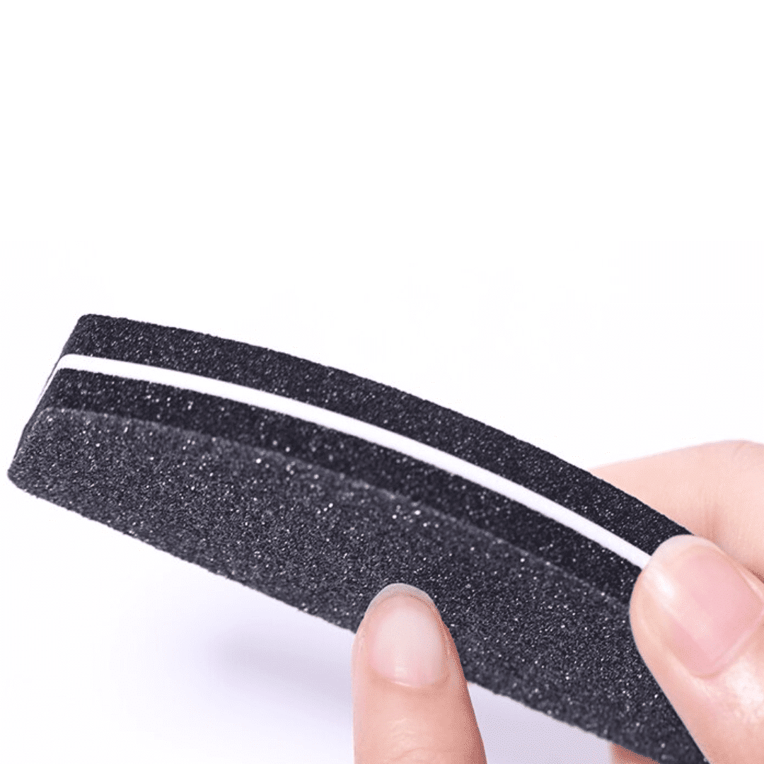 Black Half Moon Sponge Nail Buffer