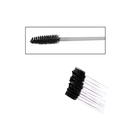 Matte Disposable Eyebrow Brush / Mascara Wand / Spoolies with Tube