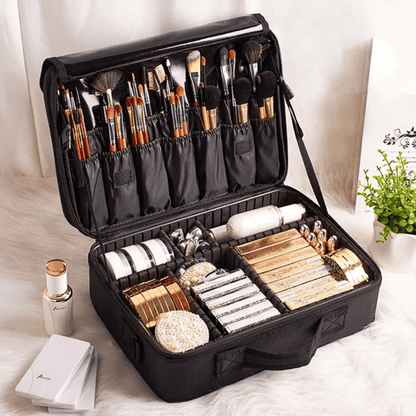 Black Portable Travel Makeup Case