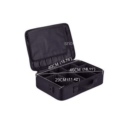 Black Portable Travel Makeup Case