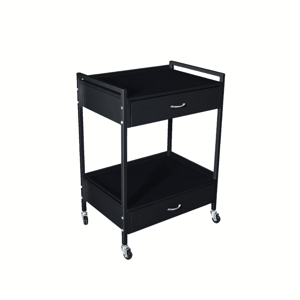 Black 2 Drawer Trolley (TRO4)