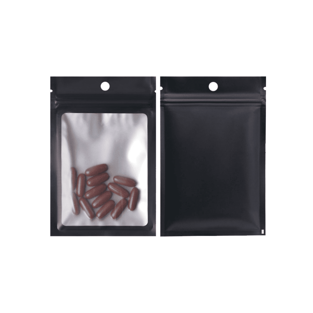 Black Matte Window Resealable Bag (1pc)