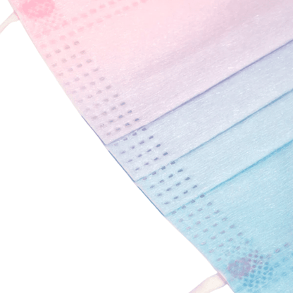 Blue and Pink Ombre Disposable Face Mask (10pcs)