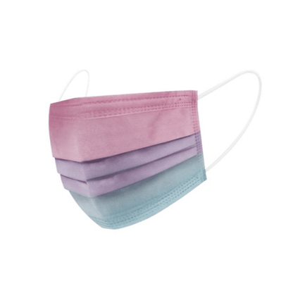 Blue and Pink Ombre Disposable Face Mask (10pcs)