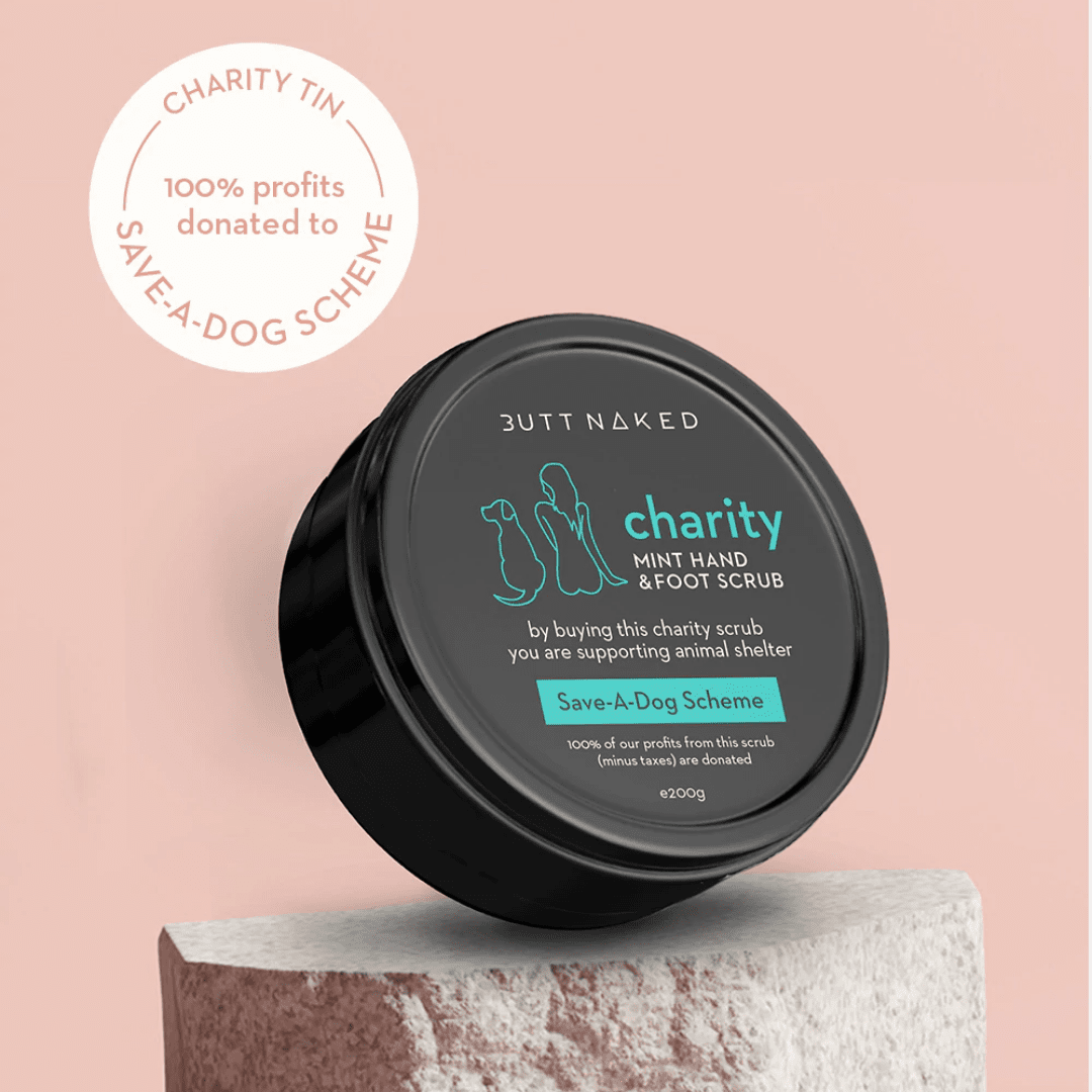 Butt Naked Charity Tin - Mint Hand and Foot Scrub (200g)