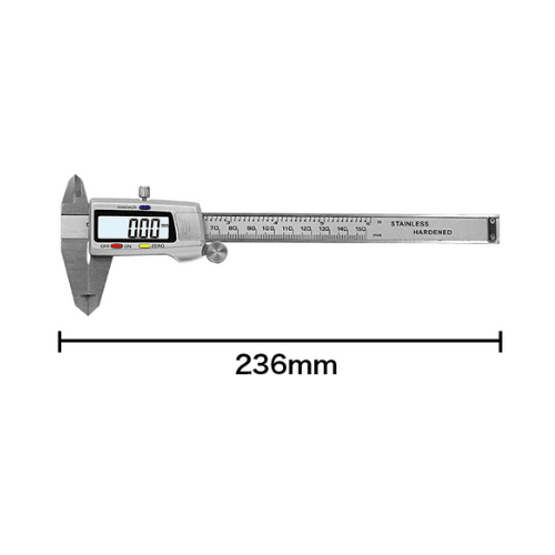 Digital Caliper with case (stainless steel)