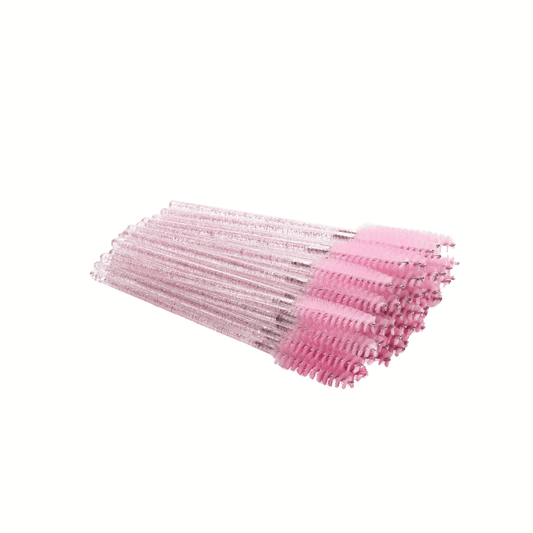 Pink Glitter Eyebrow Brush / Mascara Wand  / Spoolies