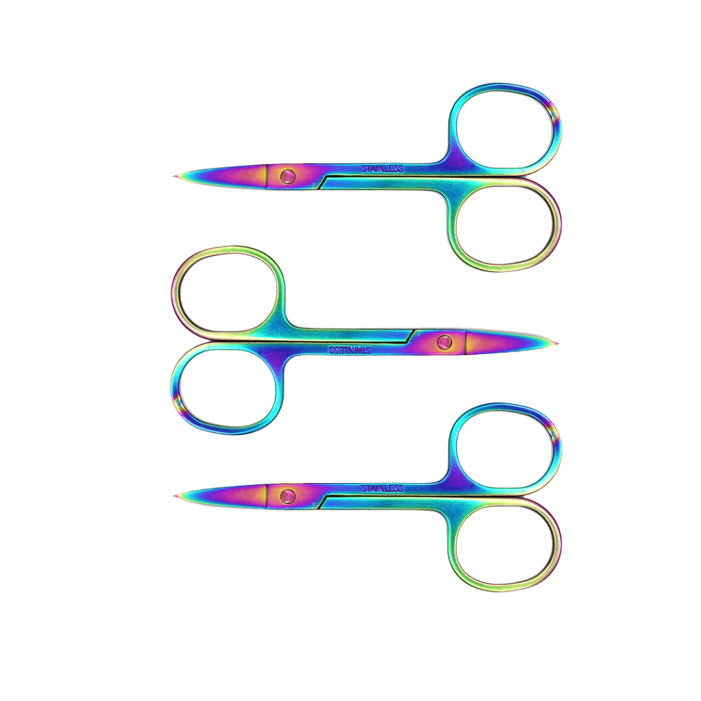 Holographic Eyebrow Trimming Scissors