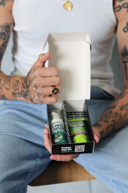 Dr Pickles I Love Tattoos Box 50ml Foam & 50g Balm