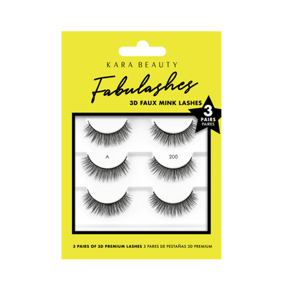 KR-Fabulashes 3D FAUX Mink Lashes (3 Pairs) - KR3204-Fabulashes 3D FAUX Mink Lashes (3 Pairs)