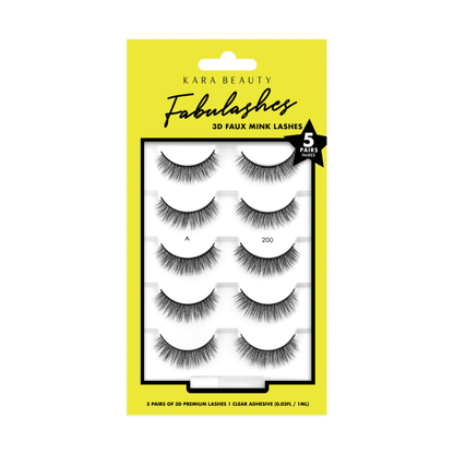 KR-Fabulashes 3D FAUX Mink Lashes (5 Pairs)