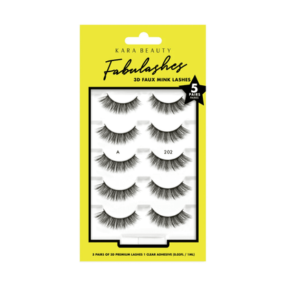 KR-Fabulashes 3D FAUX Mink Lashes (5 Pairs)