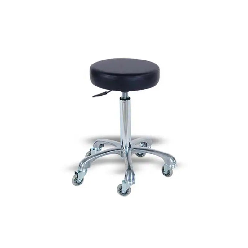 ST Round Stool with Metal Base Black