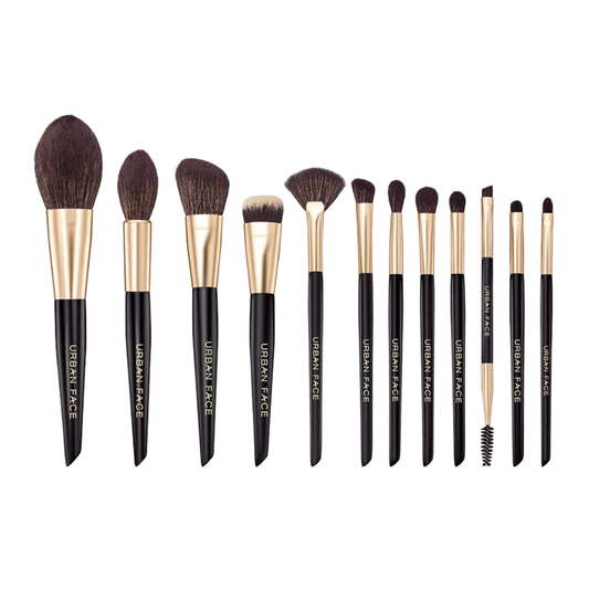 Black and Gold Makeup Brush Kit (12pcs)