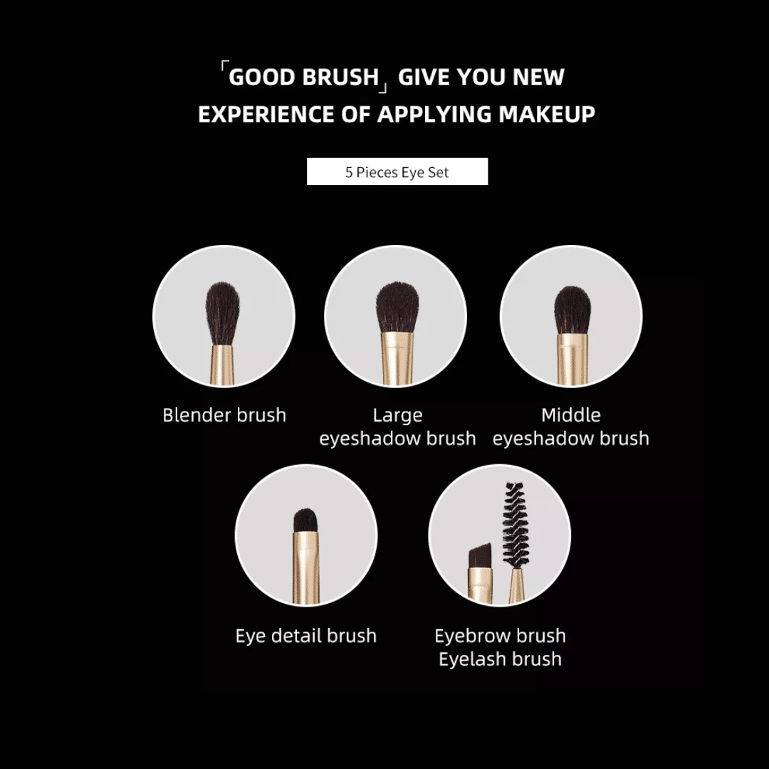 Black and Gold Makeup Brush Kit (12pcs)