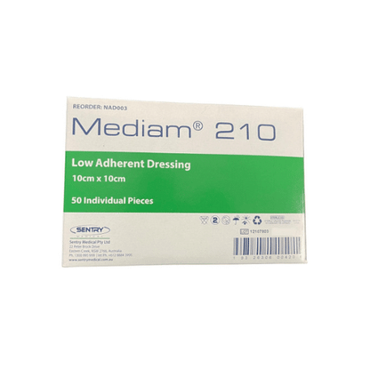 Mediam 210 Low Adherent Dressings 10 x 10cm (10pcs)