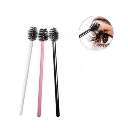 Black Mini Eyebrow Brush / Mascara Wand  / Spoolies (50pcs)