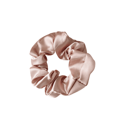 Pearly Pink Satin Scrunchie