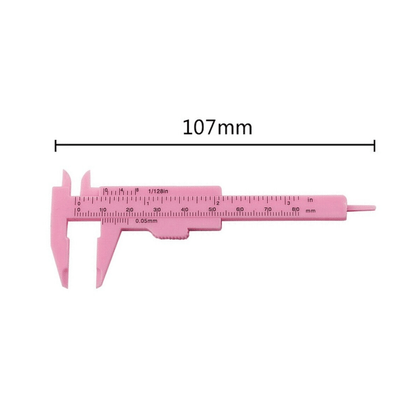 Pink Eyebrow Measuring Caliper / Tool