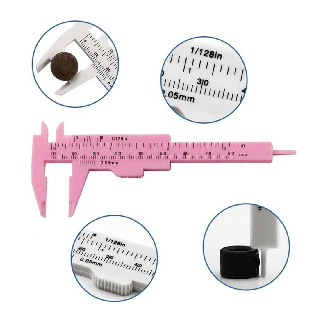 Pink Eyebrow Measuring Caliper / Tool