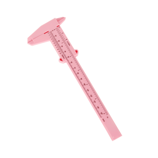 Pink Eyebrow Measuring Caliper / Tool