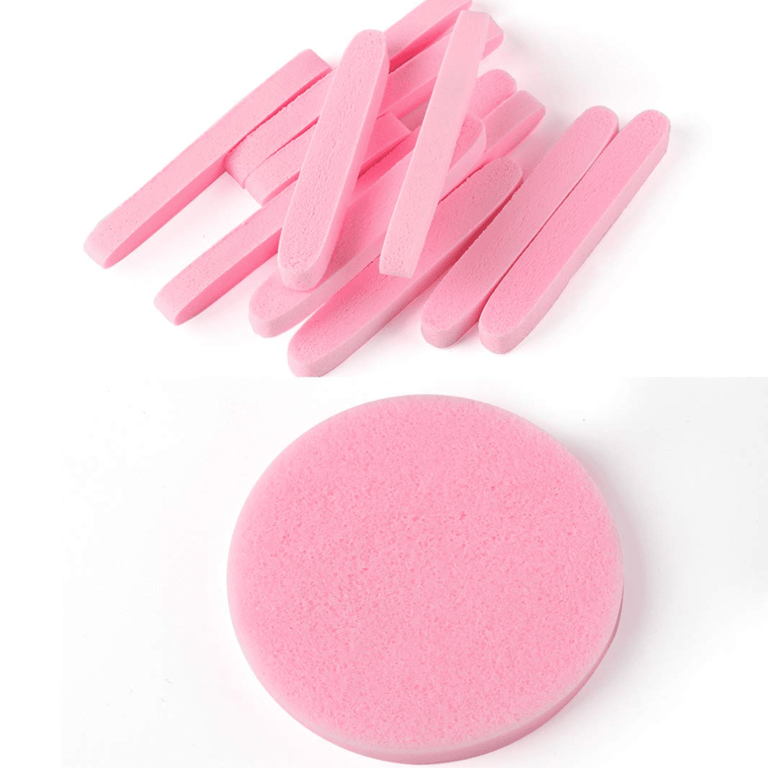 Pink Make Up Compress Cleaning Sponge (12pcs)