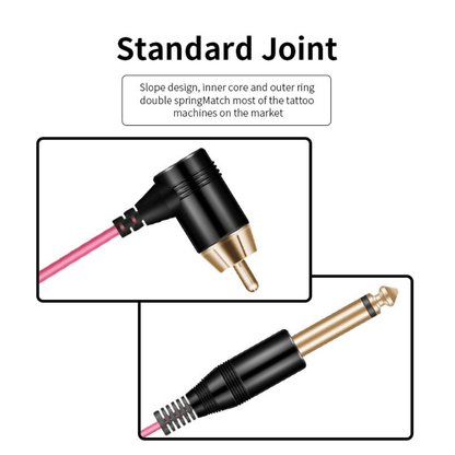 Pink Tattoo Clip Power Cord