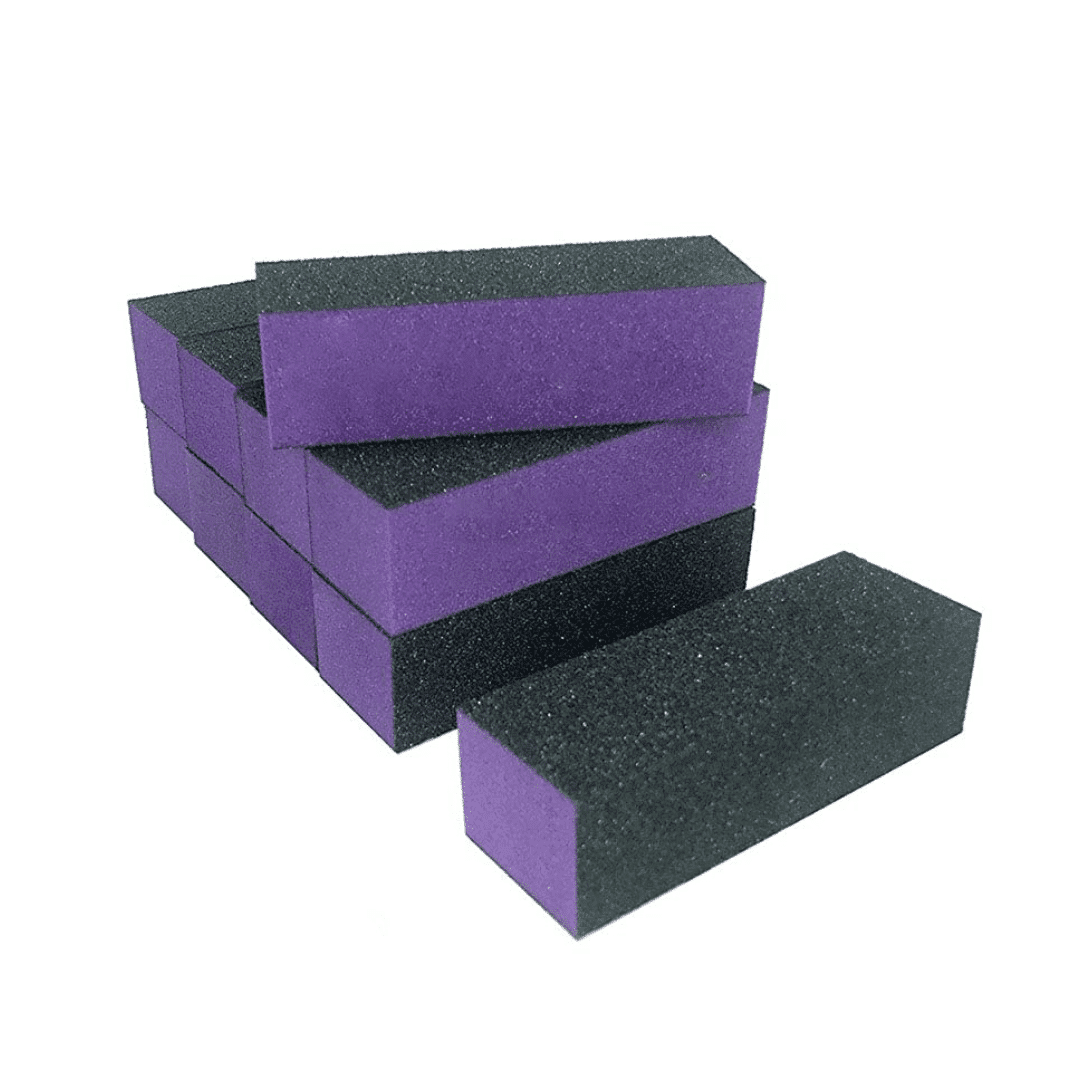 Purple 3 Sides Nail Buffer Block