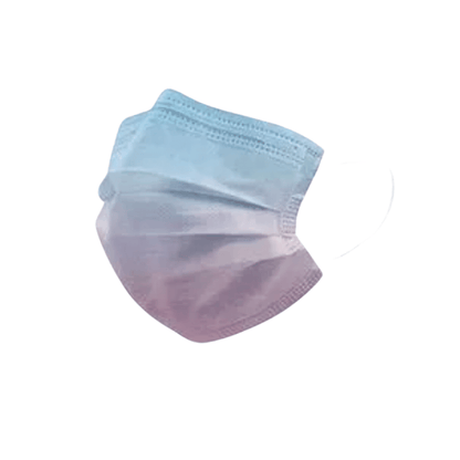 Purple and Aqua Ombre Disposable Face Mask (10pcs)