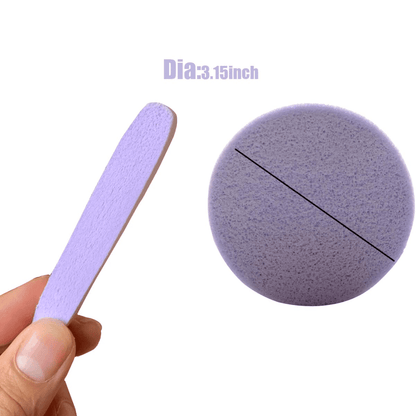 Purple Make Up Compress Cleaning Sponge (12pcs)