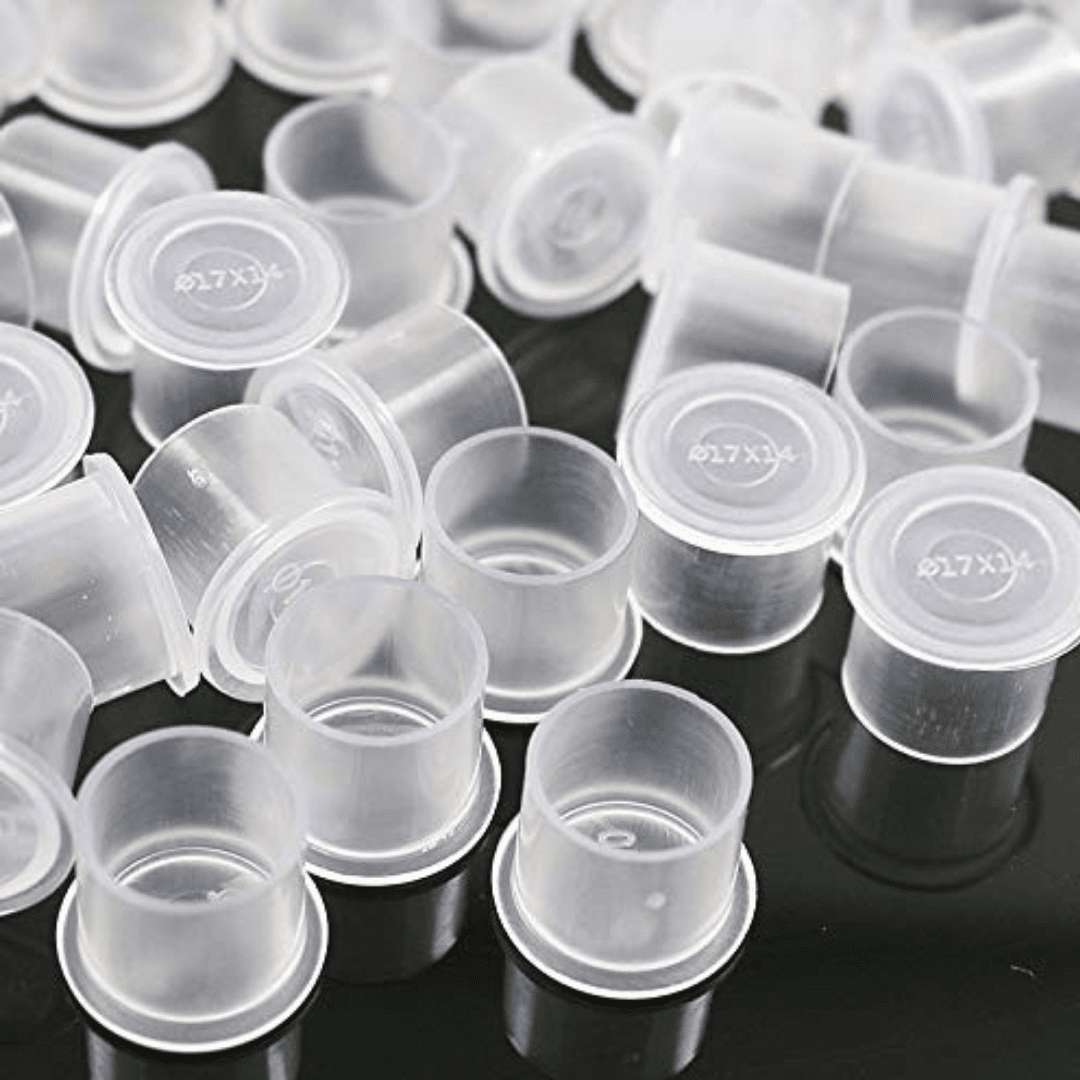 Tattoo Pigment Cups with base/stand - S (11 x 10mm) 100pcs