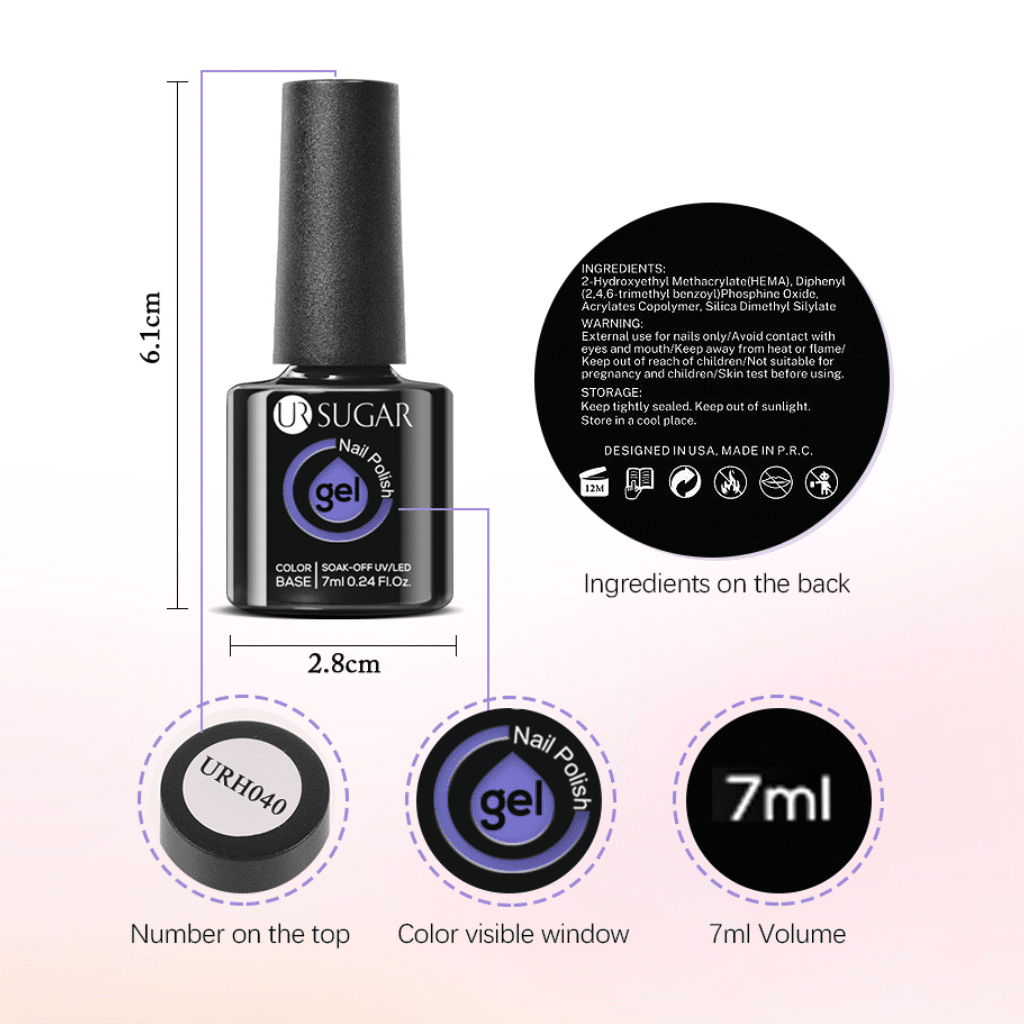 UR Sugar - Gel Nail Colour Polish H071-H140 (7ml)