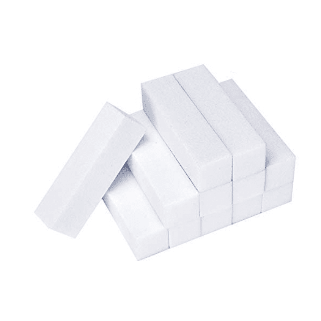 White 4 Sides Nail Buffer Block