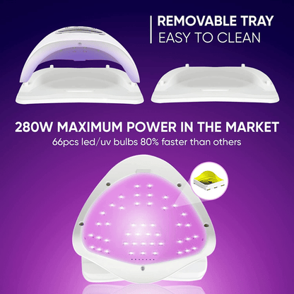 White Led Nail UV Nail Lamp (280w with 4 timer settings)