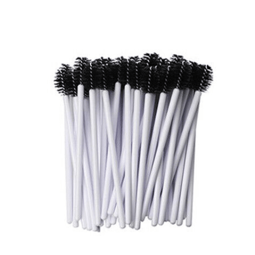 White Mini Eyebrow Brush / Mascara Wand / Spoolies (50pcs)