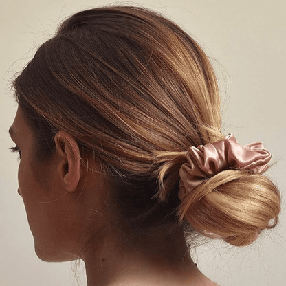 Brown Satin Scrunchie