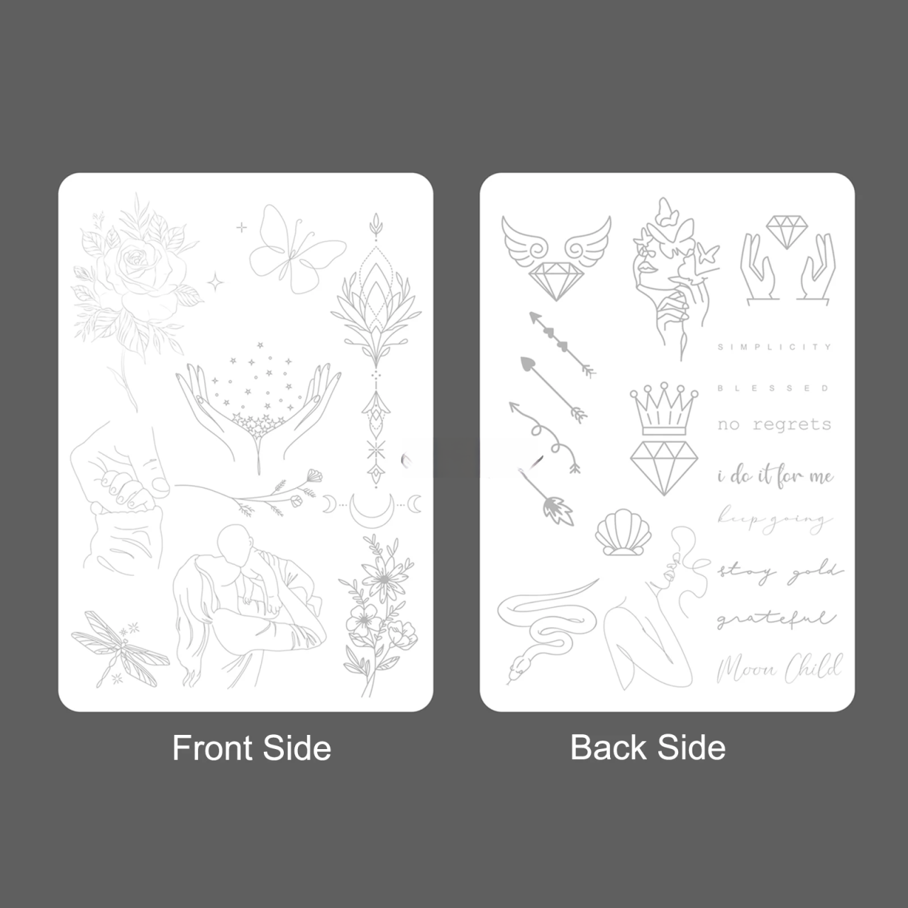 Fine Line Tattoo Stencil Practice Mat