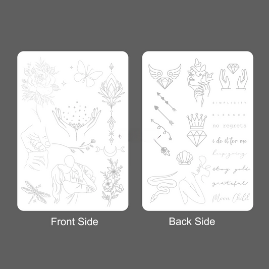 Fine Line Tattoo Stencil Practice Mat