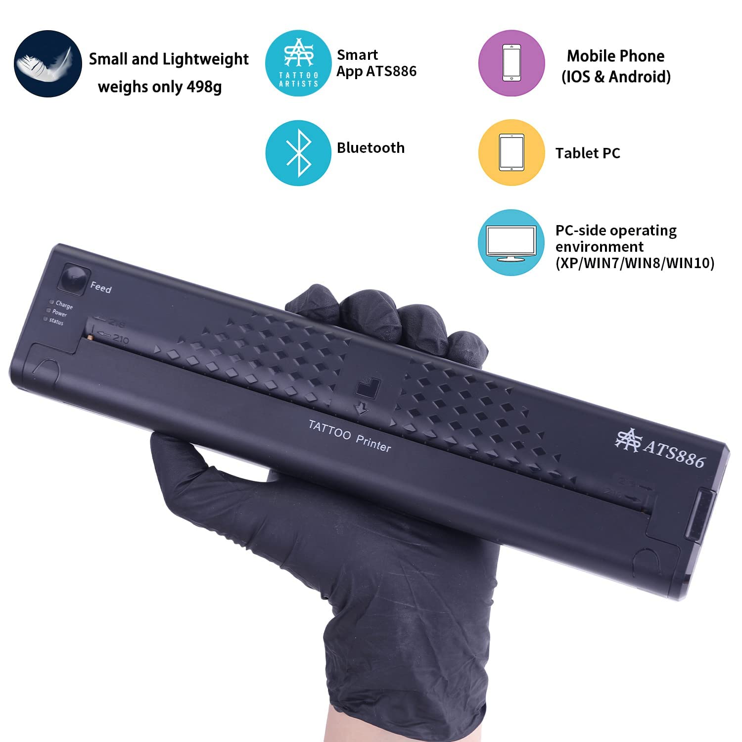 Wireless Tattoo Stencil Printer - Black – Eyebrow Ink Shop